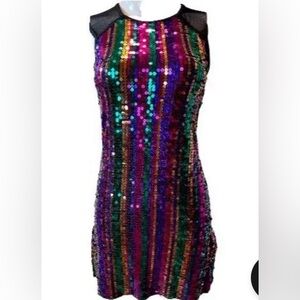 Weissman Multicolor Sequin Mini Performance costume Size Adult Large